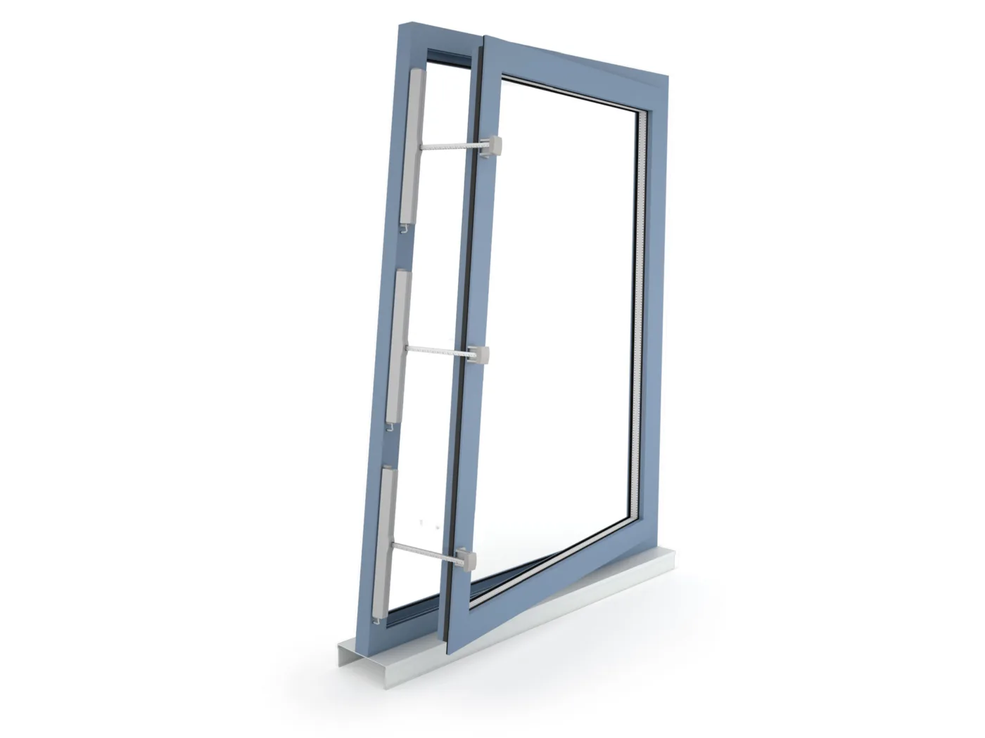 VCD 204 - Surface mounting on an atypical window opening inwards