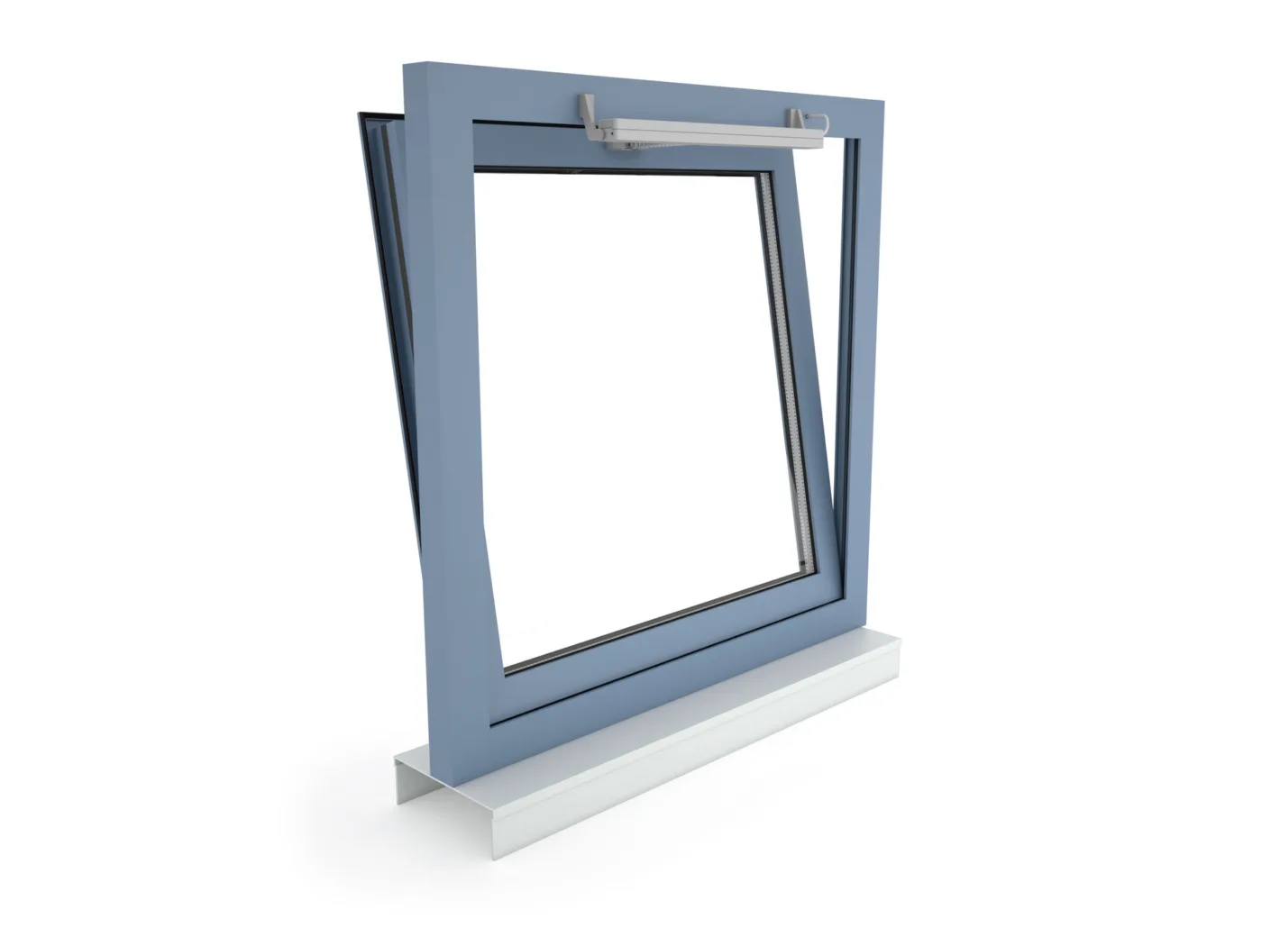 VCD 204 - Surface mounting on a bottom-hung window opening outwards
